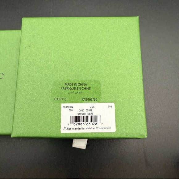 Kate Spade Iridescent Jet Cubic Zirconia Earrings - Picture 5 of 5